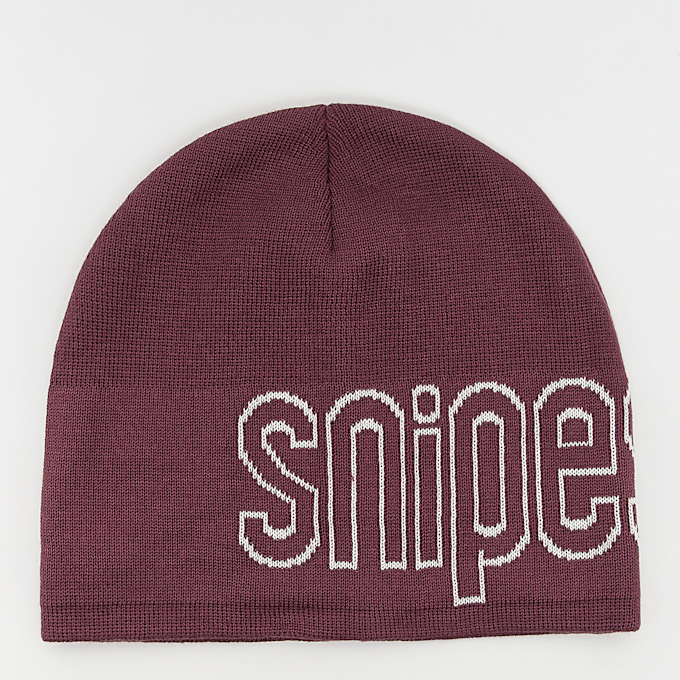 SNIPES Outline Logo Essential Skully Beanie Rot 33049 1