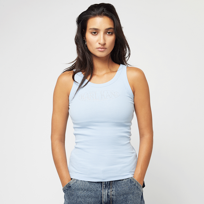 Karl Kani Woven Signature Rhinestone Rib Tank Blu 45132 1