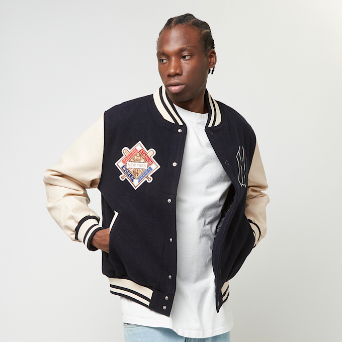New Era New York Yankees MLB Patch Navy Varsity Jacket blau 45610 1