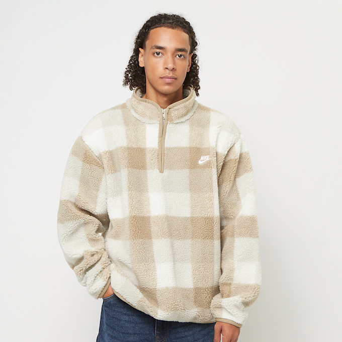 Nike   Club Seasonal Winterized All Over Print Halfzip beige 40295 1