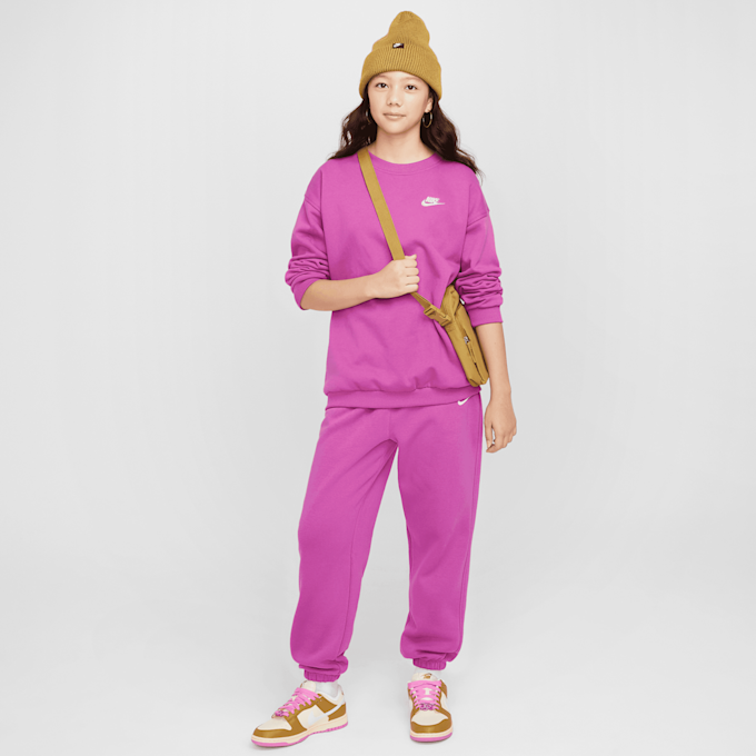 Nike Sportswear Club Fleece Oversized Crew Rosa 42140 5