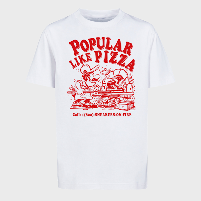 Mister Tee - Kids Like Pizza Tee biały 41704 1