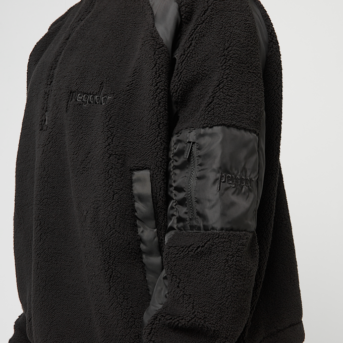 Pegador Bonny Teddy Fabric Mix Halfzip negro 40352 4