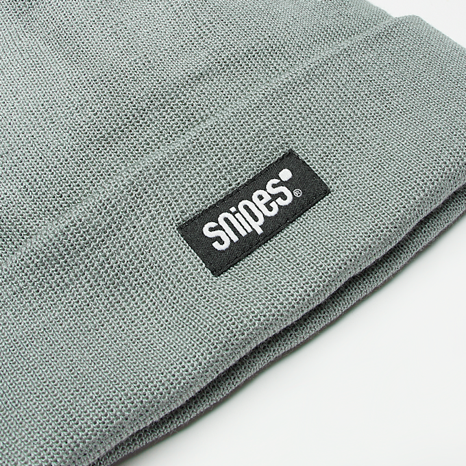SNIPES Woven Basic Logo Beanie grijs 40588 3