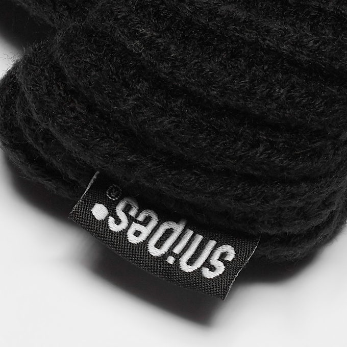 SNIPES Woven Flag Label Basic Fisherman Beanie black negro 40592 3