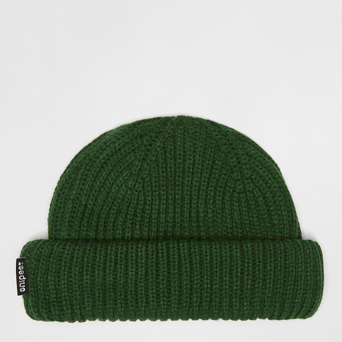 SNIPES Woven Flag Label Basic Fisherman Beanie dark green zielony 40593 1