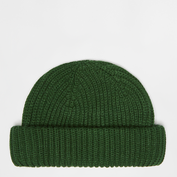 SNIPES Woven Flag Label Basic Fisherman Beanie dark green vert 40593 2