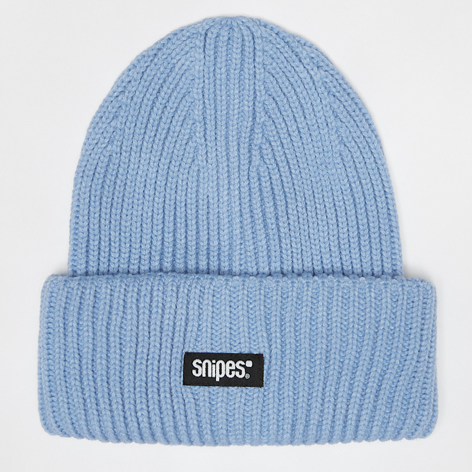 SNIPES Woven Logo Knit Beanie bleu 40611 1