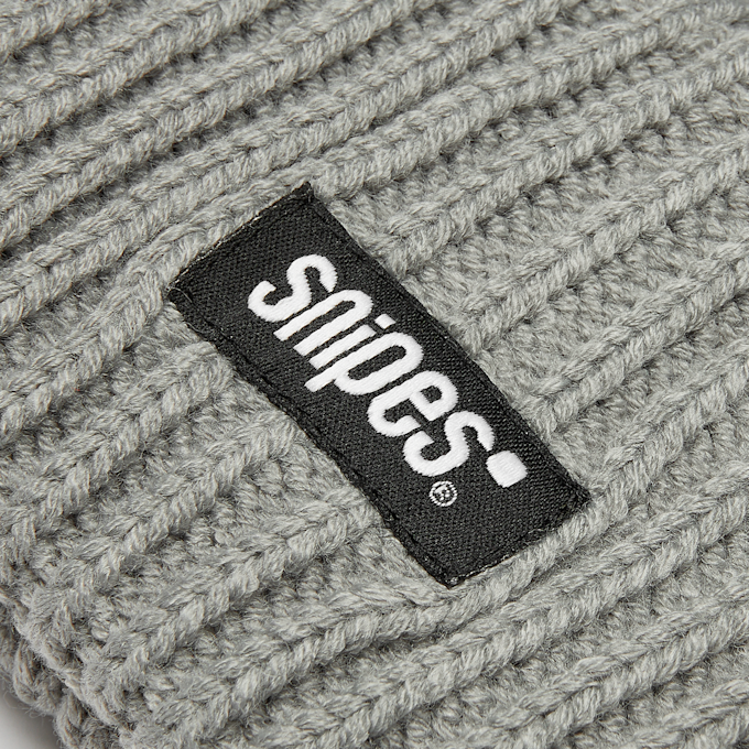 SNIPES Woven Logo Knit Beanie gris 40589 3