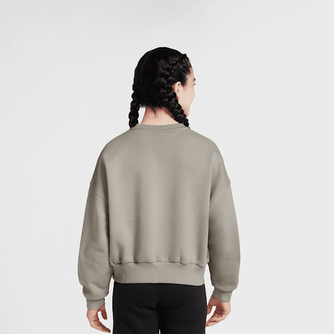 Nike   Sportswear Club Fleece Boxy Crew Low Brand Read siva 42311 2