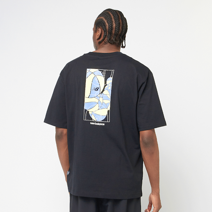 New Balance Hoops Mosaic Court Graphic T-Shirt preto 42200 1