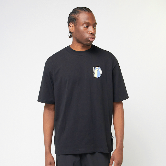 New Balance Hoops Mosaic Court Graphic T-Shirt preto 42200 2