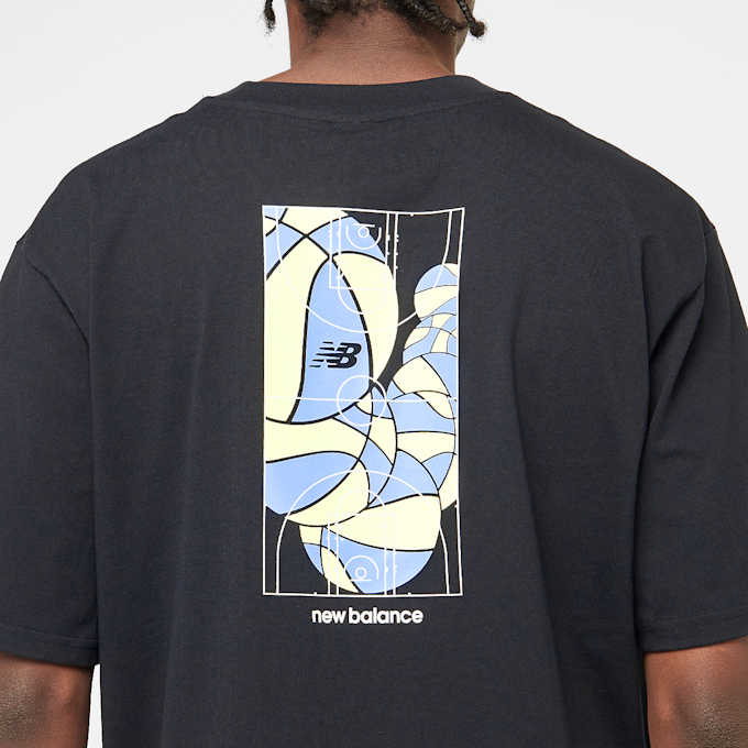New Balance Hoops Mosaic Court Graphic T-Shirt preto 42200 4