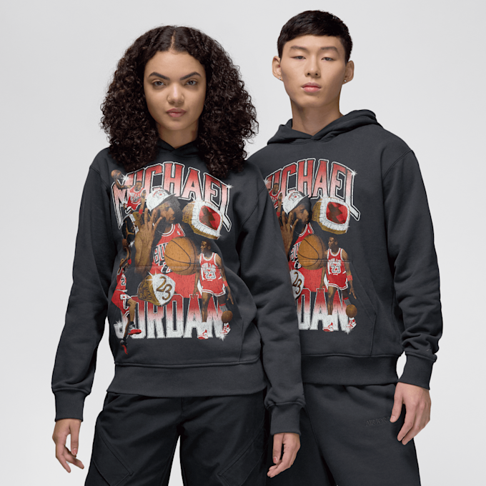 Jordan Flight Graphics Fleece Hoodie siva 42424 1