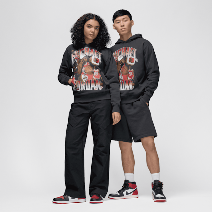 Jordan Flight Graphics Fleece Hoodie siva 42424 5