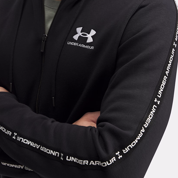 Under Armour UA Icon Fleece FZ Taping black nero 43069 3