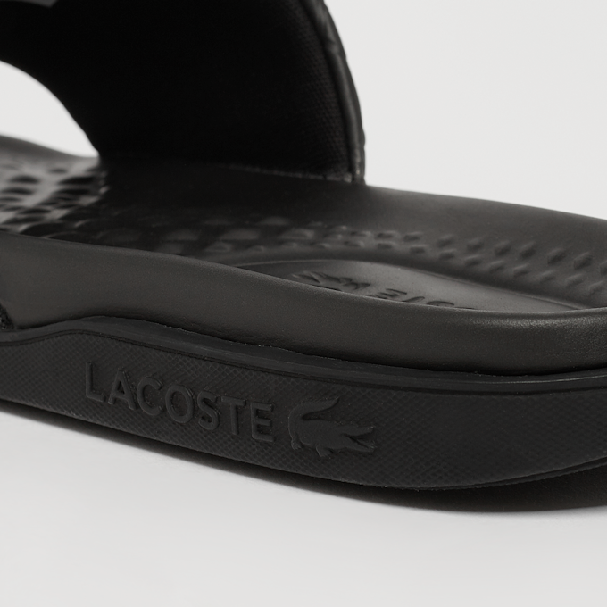 Lacoste Herren-Schlappen Serve Slide Dual schwarz 44692 7