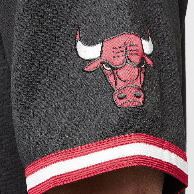 Mitchell & Ness NBA On the Clock Mesh Button Front Vintage Logo Chicago Bulls preto 44932 5