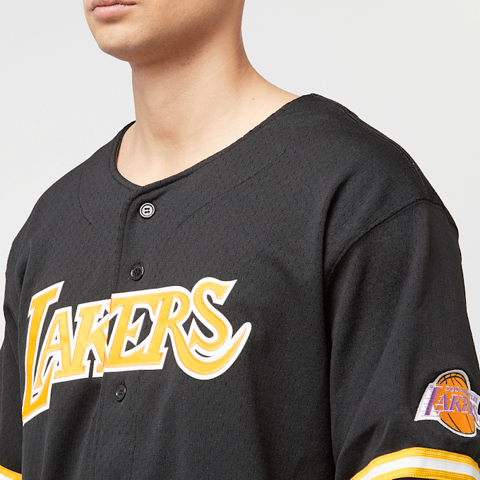 Mitchell & Ness NBA On the Clock Mesh Button Front Vintage Logo LA Lakers noir 44933 3