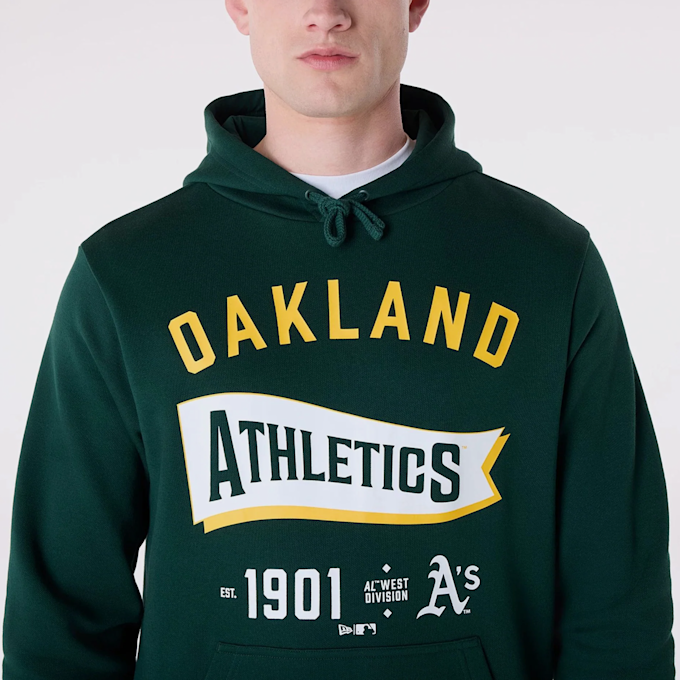 New Era MLB Pennant Graphic Hoodie Oakland Athletics verde 45540 3