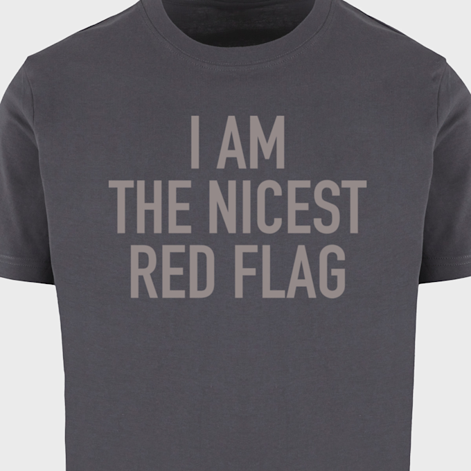 Mister Tee Nicest Red Flag Tee grijs 46208 3