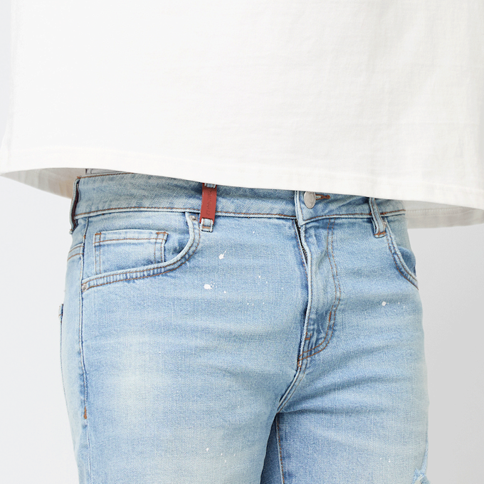 2Y STUDIOS Victor Ripped Slim Fit Shorts azul 47094 3