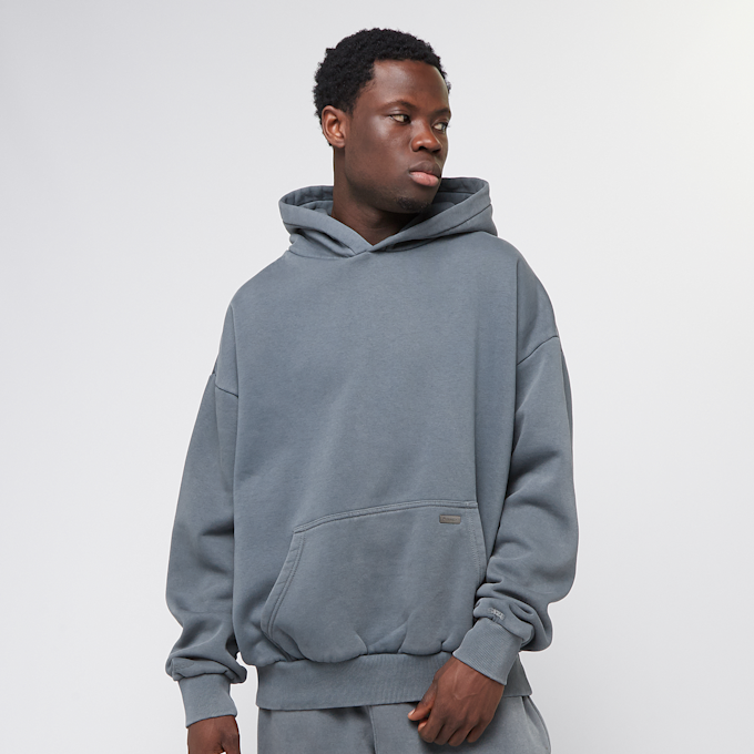 DropSize Oversized Metal Patch Hoodie Grau 47237 1