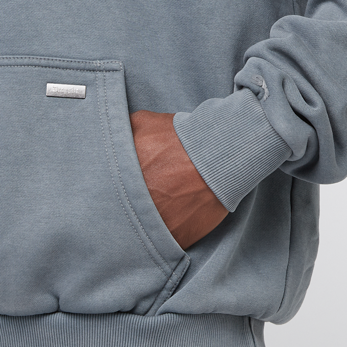 DropSize Oversized Metal Patch Hoodie Grau 47237 3