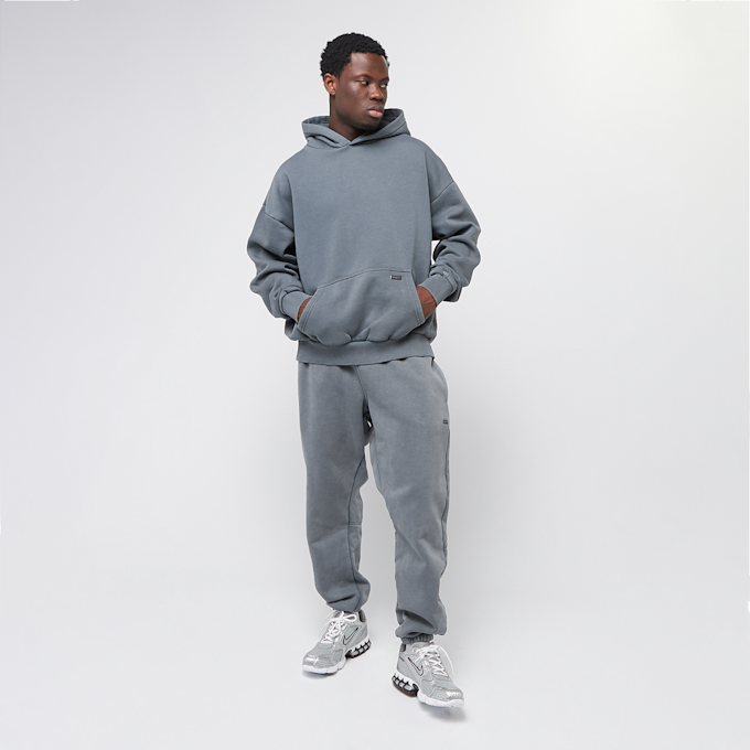 DropSize Oversized Metal Patch Hoodie Grau 47237 5