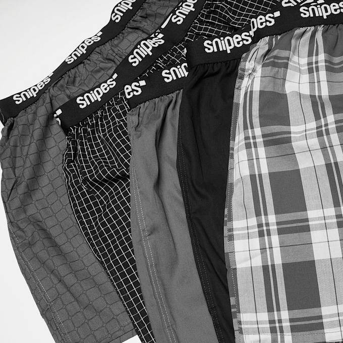 SNIPES 5 PACK - Black Tape  Woven Boxershorts grau 47334 2