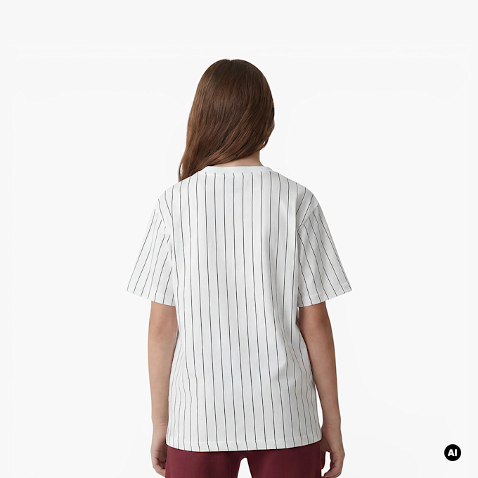 Karl Kani Small Signature Essential Pinstripe Tee Junior blanco 47406 2
