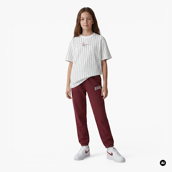 Karl Kani Small Signature Essential Pinstripe Tee Junior blanco 47406 4