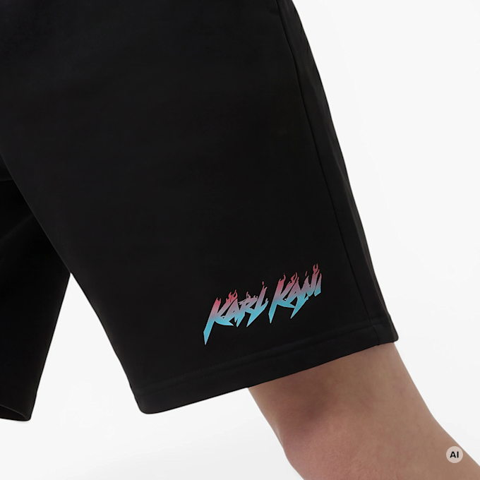 Karl Kani Flames Sweat Shorts Junior zwart 47416 3