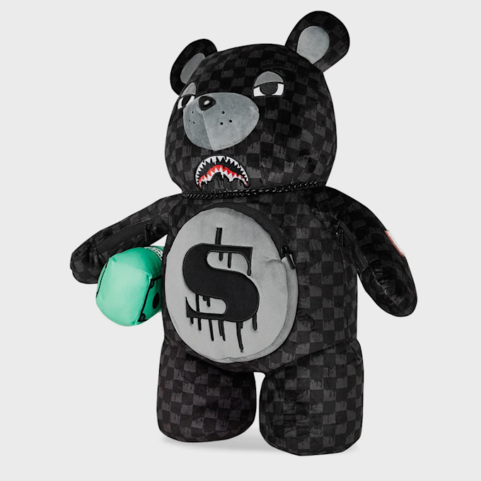 SPRAYGROUND Dripping Sharks In Paris Moneybear Teddy Bear grau 47704 2