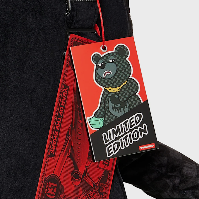 SPRAYGROUND Dripping Sharks In Paris Moneybear Teddy Bear grau 47704 7