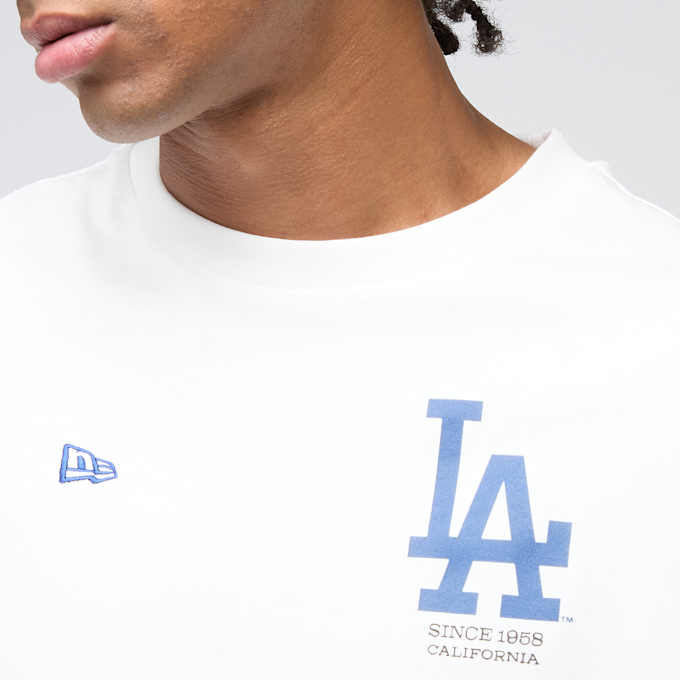 New Era MLB Baseball Graphic Oversize Tee Los Angeles Dodgers blanc 47732 3