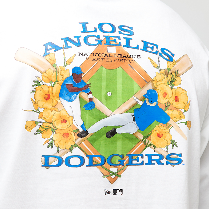 New Era MLB Baseball Graphic Oversize Tee Los Angeles Dodgers blanc 47732 4