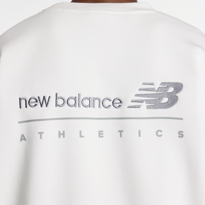 New Balance Linear Graphic Fleece Crew grijs 47815 5