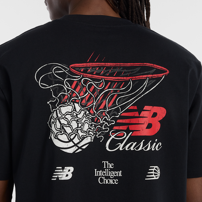 New Balance Hoops Classic Graphic T-Shirt preto 47817 3