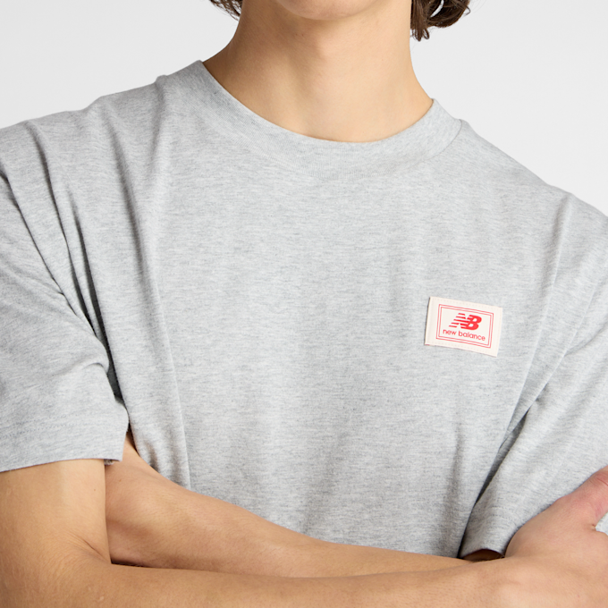 New Balance Woven Label T-Shirt grau 47822 3
