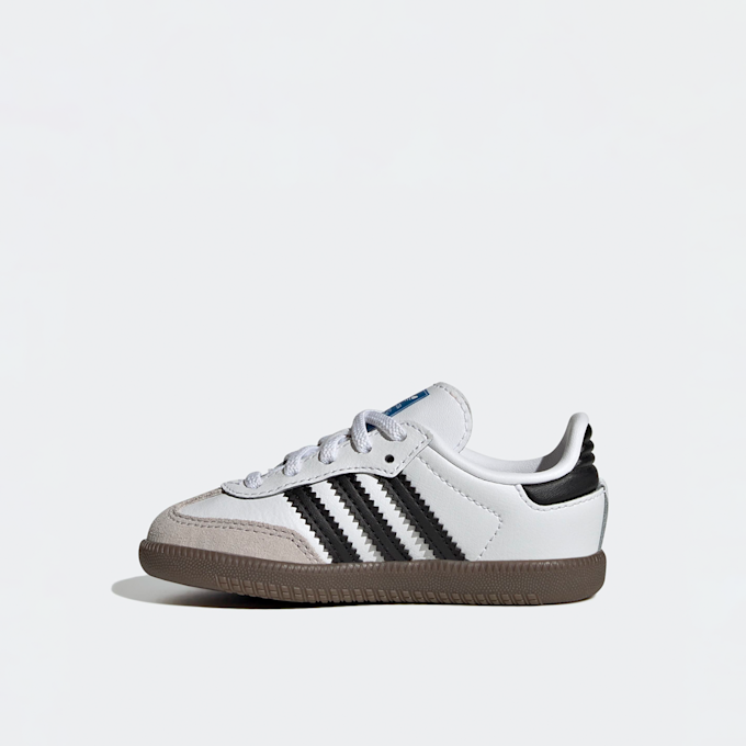 adidas Originals Samba OG Comfort Closure Elastic Lace Crianças Pequena branco 48136 2