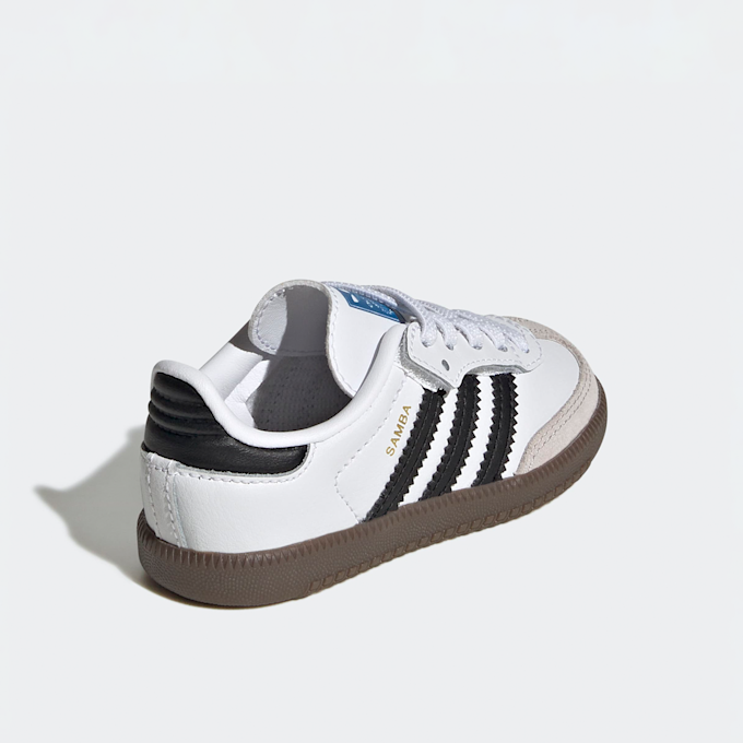 adidas Originals Samba OG Comfort Closure Elastic Lace Crianças Pequena branco 48136 4