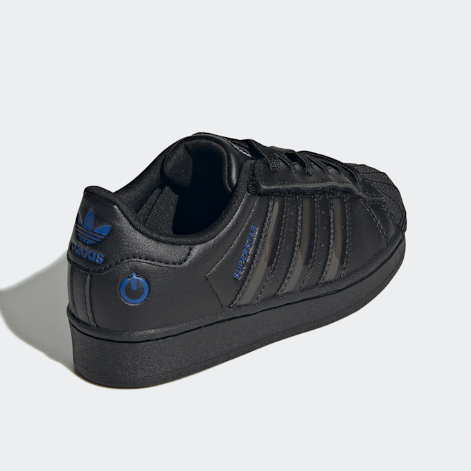 adidas Originals Superstar LED Lights Comfort Closure Elastic Lace Crianças preto 48144 4