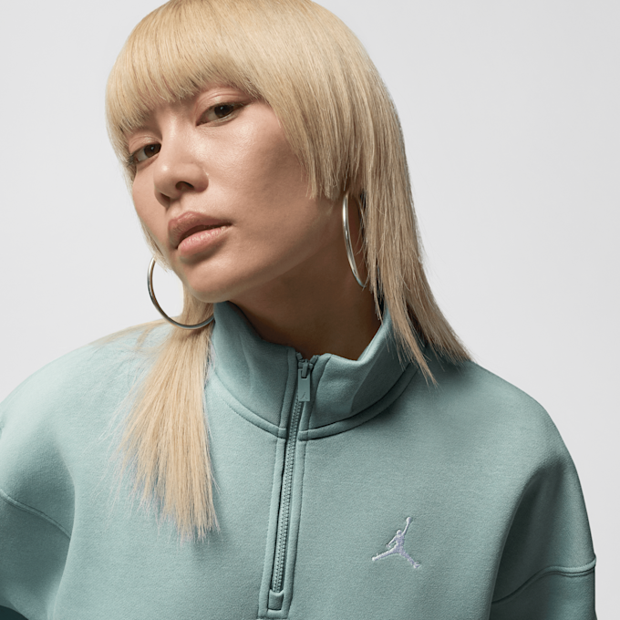 Jordan Brooklyn Fleece Quarter-Zip Top turkusowy 48451 3