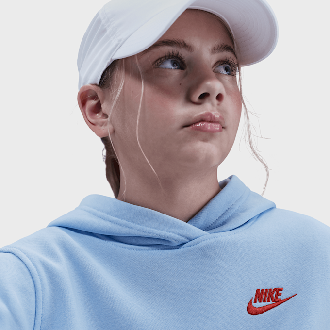 Nike Sportwear Club Fleece Hoodie Low Brand Read niebieski 48776 3