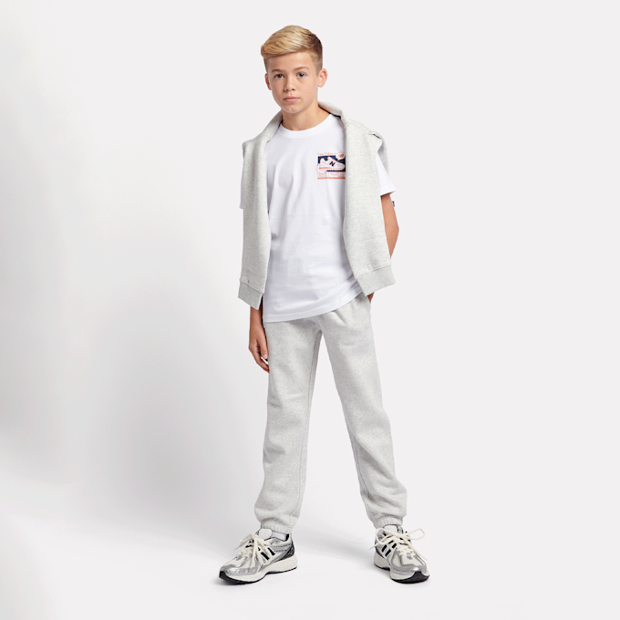 New Balance Boys Brush Back Small Logo Joggers cinzento 48970 5