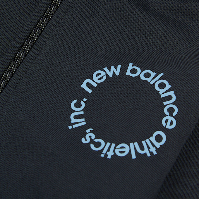 New Balance Circular Logo Full Zip Hoodie preto 49036 3