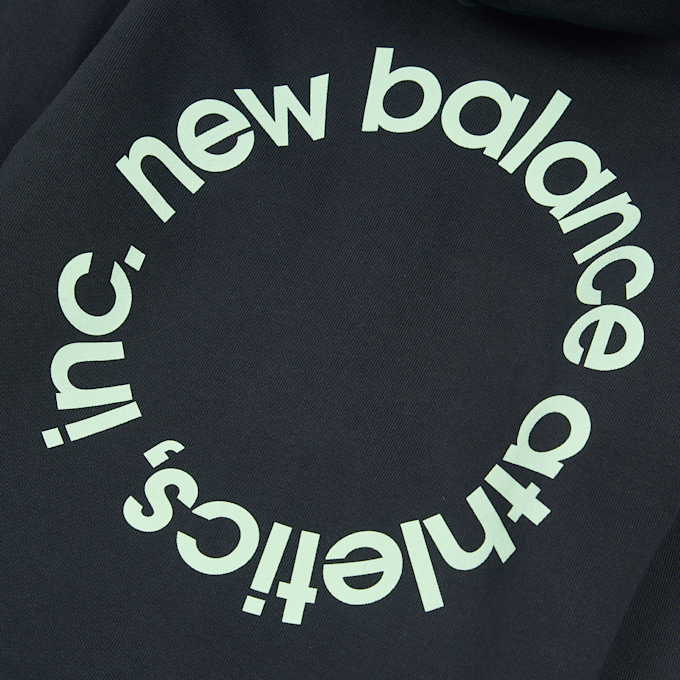 New Balance Circular Logo Full Zip Hoodie preto 49036 4