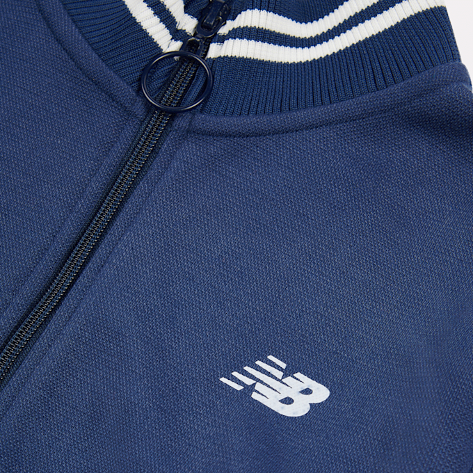 New Balance Double Knit Full Zip Funnel Top azul 49038 3