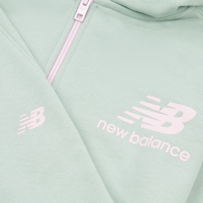 New Balance Set Stacked Logo French Terry Zip Hoodie and Jogger verde 49058 3